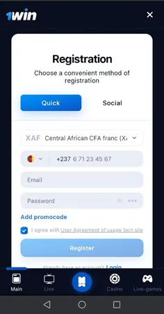 Register with the app