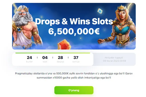 Drops & Wins Slots Aksiyasi